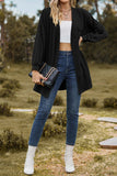 namcoverse Solid Cable Knit Long Cardigan