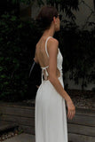 namcoverse Cut-out Backless Strappy White Dress