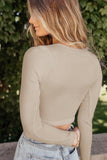 namcoverse Solid Color Bodycon Knit Crop Top