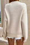namcoverse Solid Color Button Up Casual Sweater