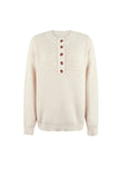 namcoverse Solid Color Button Up Casual Sweater