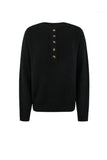 namcoverse Solid Color Button Up Casual Sweater