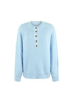 namcoverse Solid Color Button Up Casual Sweater
