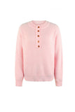 namcoverse Solid Color Button Up Casual Sweater