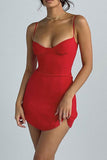 namcoverse Solid Color Corset Cami Dress
