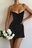 namcoverse Solid Color Corset Cami Dress