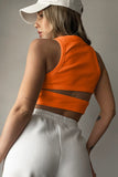 namcoverse Solid Color Cutout Knit Racerback Vest