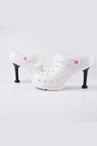 namcoverse Solid Color High Heel Clog