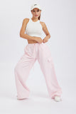 namcoverse Solid Color High Waist Cargo Pants