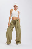 namcoverse Solid Color High Waist Cargo Pants