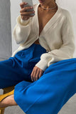 namcoverse Solid Color High Waist Loose Suit Pants