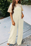 namcoverse Solid Color Pocketed Loose Jumpsuits