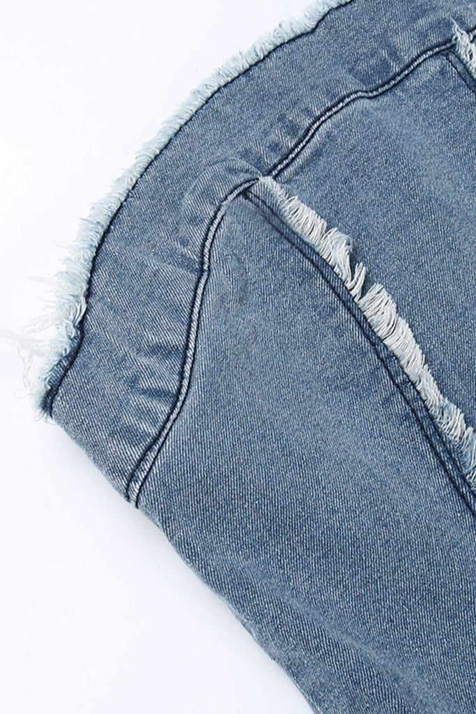 namcoverse Solid Color Raw Edge Strapless Denim Dress