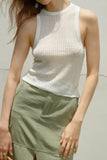 namcoverse Crew Neck Ribbed Knit Tank Top