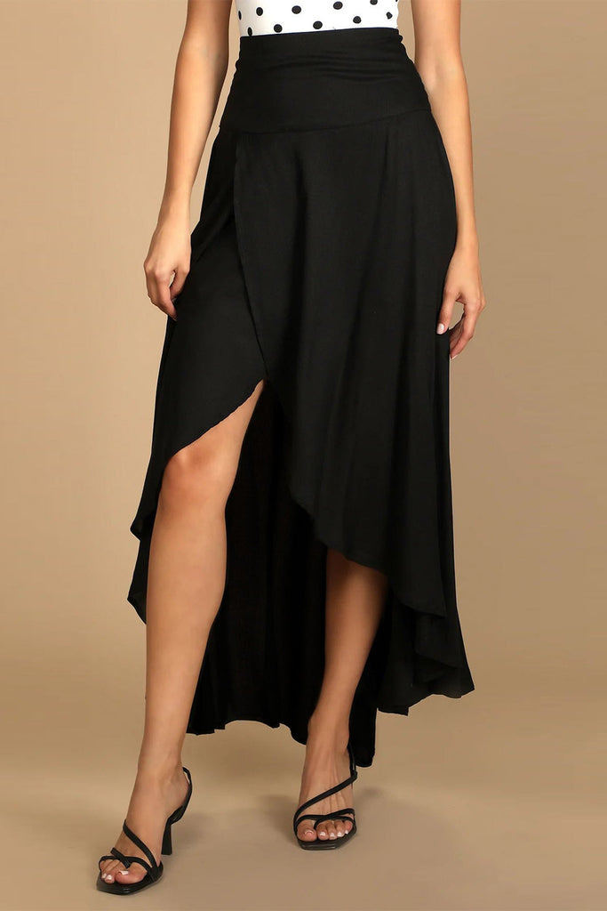 namcoverse Solid Color Ruffled Irregular Skirts