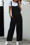 namcoverse Solid Color Sleeveless Long Pants Jumpsuits