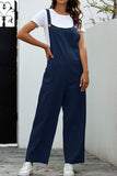 namcoverse Solid Color Sleeveless Long Pants Jumpsuits