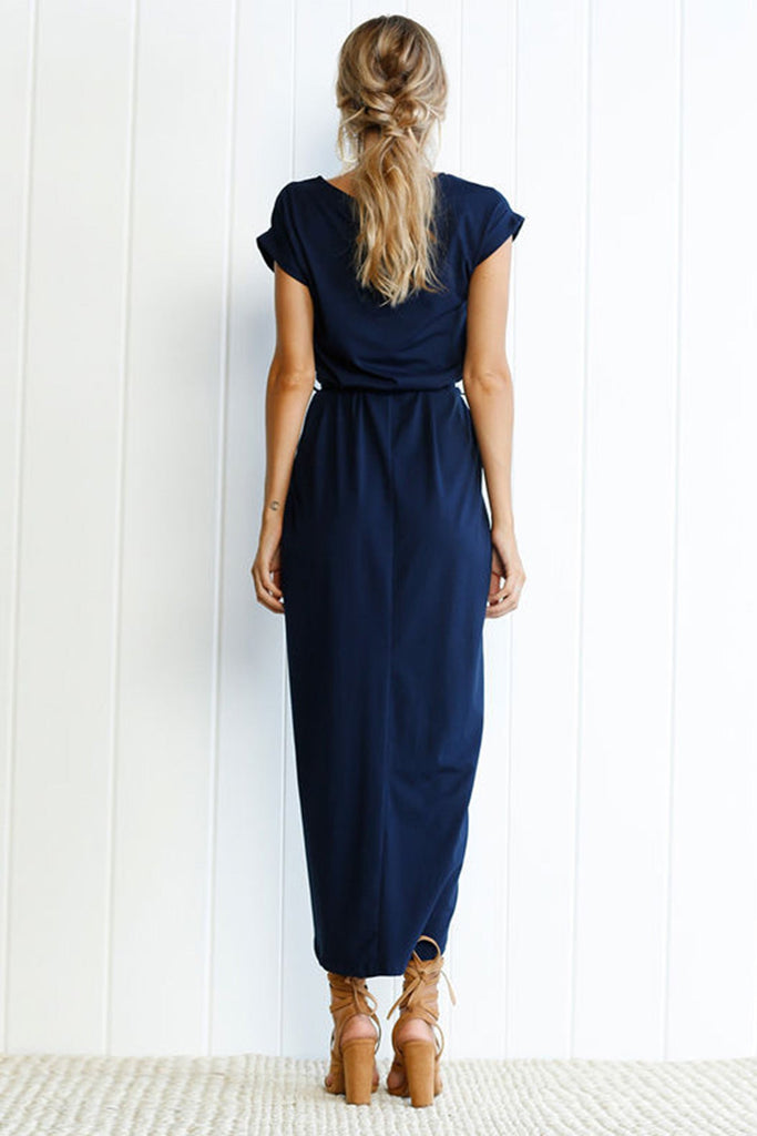 namcoverse Solid Color Strappy Irregular Dress