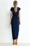 namcoverse Solid Color Strappy Irregular Dress