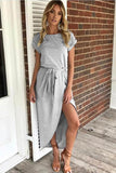 namcoverse Solid Color Strappy Irregular Dress