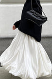 namcoverse Solid High Waist Ballon Skirt