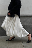 namcoverse Solid High Waist Ballon Skirt