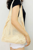 namcoverse Solid Hollow Out Knit Shoulder Bag