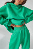 namcoverse Solid Hoodie Wide Leg Long Pants Suits