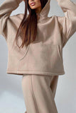 namcoverse Solid Hoodie Wide Leg Long Pants Suits