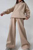 namcoverse Solid Hoodie Wide Leg Long Pants Suits