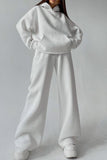 namcoverse Solid Hoodie Wide Leg Long Pants Suits