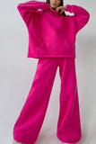 namcoverse Solid Hoodie Wide Leg Long Pants Suits