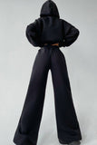 namcoverse Solid Hoodie Wide Leg Long Pants Suits