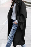 namcoverse Solid Lapel Long Coat