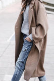 namcoverse Solid Lapel Long Coat