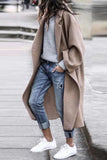 namcoverse Solid Lapel Long Coat