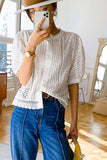 namcoverse Lace Crochet Button-Up Cotton Shirts