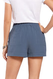 namcoverse Solid Color Cotton Tie-Strap Shorts