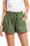 namcoverse Solid Color Cotton Tie-Strap Shorts