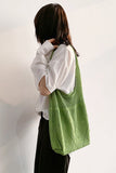 namcoverse Solid Color Crochet Tote Bag