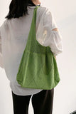 namcoverse Solid Color Crochet Tote Bag