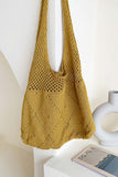 namcoverse Solid Color Crochet Tote Bag