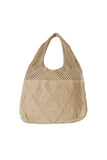 namcoverse Solid Color Crochet Tote Bag