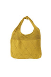 namcoverse Solid Color Crochet Tote Bag