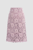 namcoverse Solid Color Flower Lace Skirt