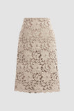 namcoverse Solid Color Flower Lace Skirt