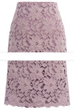 namcoverse Solid Color Flower Lace Skirt