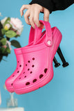 namcoverse Solid Color High Heel Clog