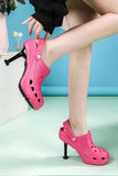 namcoverse Solid Color High Heel Clog