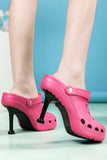 namcoverse Solid Color High Heel Clog